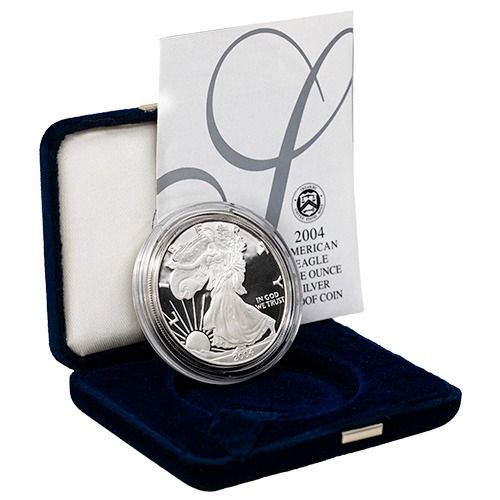 2004 1 oz Proof Silver American Eagle (w/Box & COA)